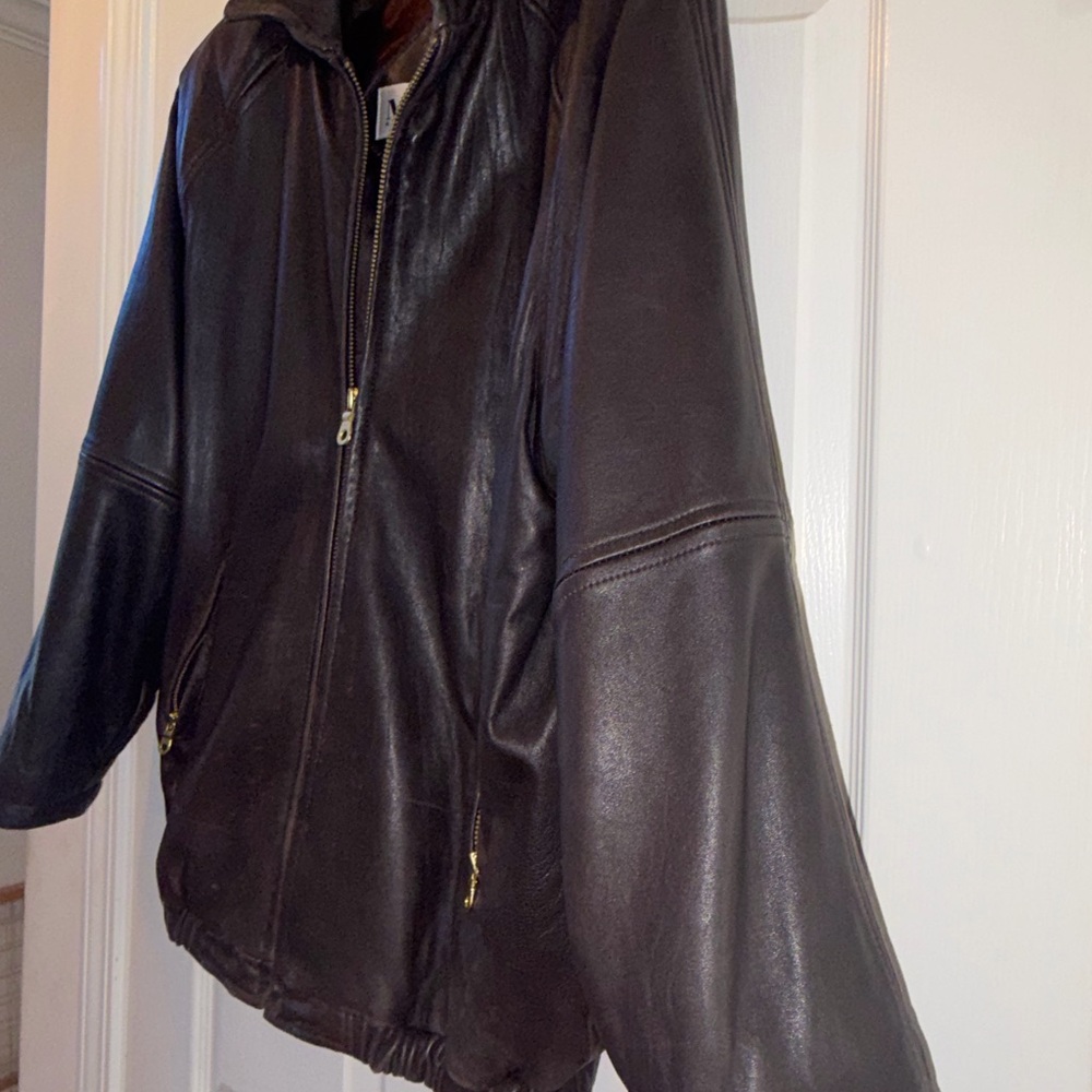 Vintage Marc New York Dark Brown Leather Jacket - Picture 6 of 12